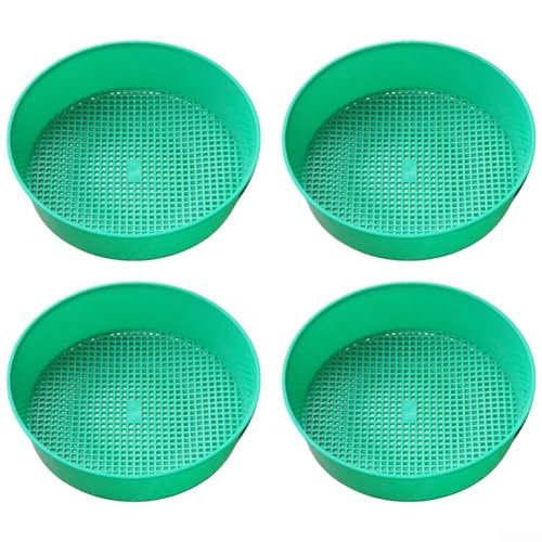 Gartensieb-Set aus Kunststoff, 4 wesentliche Werkzeuge für effektives Eintopfen und Bodenentwässerung (Smaragdgrün) von Aprilsunnyzone