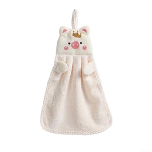 Handtuch mit lustigem Schweine-Design, mit praktischer Aufhängung für den täglichen Gebrauch, Weiß Handtuch mit lustigem Schweine-Design, mit praktischer Aufhängung für den täglichen Gebrauch, Weiß von Aprilsunnyzone