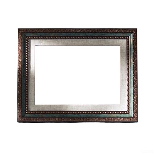 Holzrückwand Retro-Bilderrahmen für A4-Größe für Wandhalterung und Tischdisplay mit Kunststoffschale für Fotos (grün) von Aprilsunnyzone