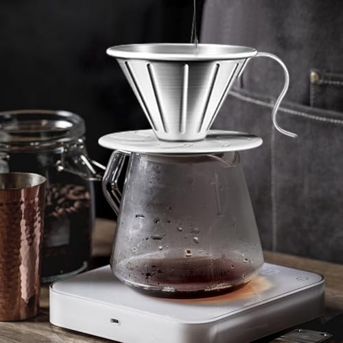 Kaffeefilterbecher mit ergonomischem Tropfhalter, langlebiges 304 Edelstahl-Design (S) von Aprilsunnyzone