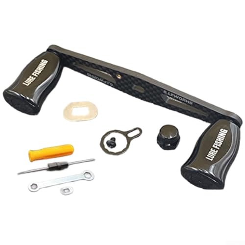 Karbonfaser-Wipparmgriff, 8, 5 mm, verlängert, gerade für DAIWA und für ABU Casting Rollen, inklusive Verriegelungsplatte, Schraube, Mutter, Dichtung und Werkzeug-Set für Ersatz (linke Hand, schwarz) Karbonfaser-Wipparmgriff, 8, 5 mm, verlängert, gerade für DAIWA und für ABU Casting Rollen, inklusive Verriegelungsplatte, Schraube, Mutter, Dichtung und Werkzeug-Set für Ersatz (linke Hand, schwarz) von Aprilsunnyzone