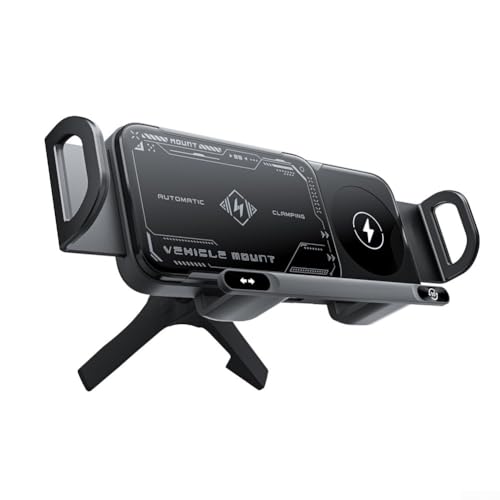 Kfz-Ladegerät-Halterung mit 15 W Schnellladung für Samsung Z Fold und Z für Flip-Serie, verstellbares Design für Handnavigation (Silber) von Aprilsunnyzone