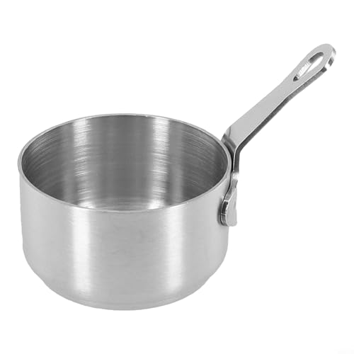 Kompakter 100 ml Kochtopf aus Edelstahl zum Kochen, Erwärmen und Servieren (Silber (60 ml)) von Aprilsunnyzone