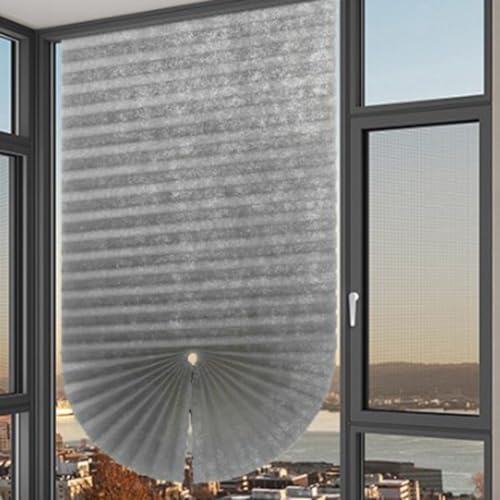Kompaktes und dekoratives Plissee-Rollo, geeignet für mehrere Fenstergrößen (90 x 180 cm) von Aprilsunnyzone