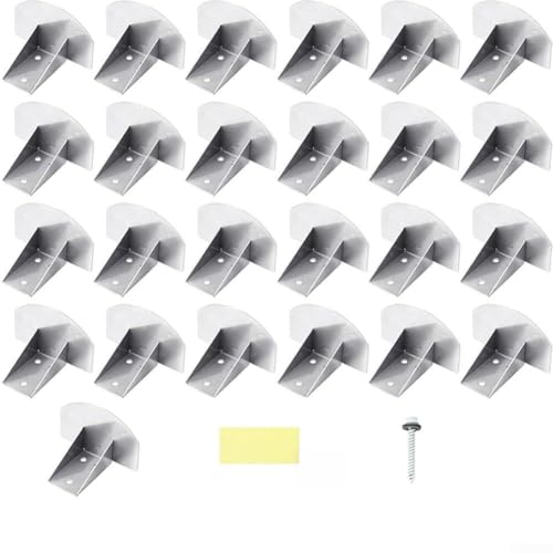 Komplettes 25-teiliges Dach-Schneeschutz-Set mit Edelstahlschutz, Klebeband und Schrauben für effektiven Schneeschutz auf Metalldächern von Aprilsunnyzone