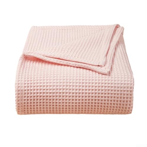 Kuscheldecke für Babys aus reiner Baumwolle mit Wabenmuster (hellrosa) von Aprilsunnyzone