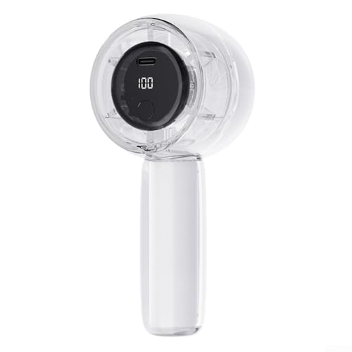 LED-Display Handheld Turbo Ventilator mit 100 Geschwindigkeitsregelung, kompaktes Design für Reisen und Kühlbedarf im Freien (weiß) von Aprilsunnyzone