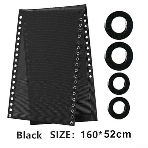 Langlebiges, atmungsaktives Ersatzgewebe mit Seilband für Schwerkraftstühle und Liegestühle, geeignet für Outdoor-Aktivitäten und Stuhlreparatur (schwarz) von Aprilsunnyzone