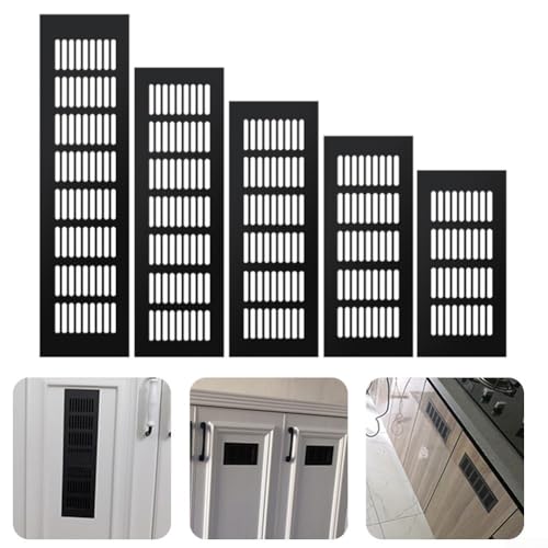 Leicht zu reinigen, rechteckiges 60 mm Aluminium-Lüftungsgitter, geeignet für verschiedene Anwendungen (60 x 200 mm) von Aprilsunnyzone