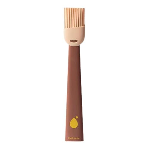 Leicht zu reinigender Silikon-Backpinsel, perfekt zum Grillen und Backen mit hoher Temperatursicherheit (braun) von Aprilsunnyzone