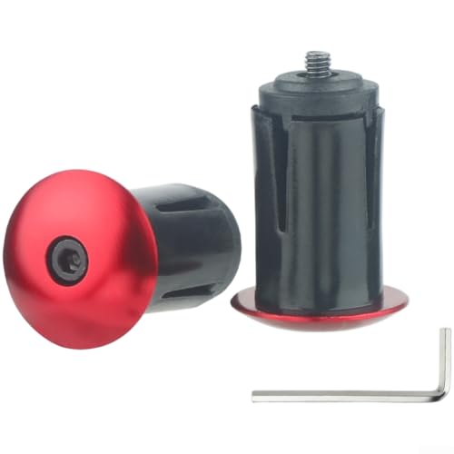 Leichte Lenkerenden aus Aluminiumlegierung für Fahrradlenker mit 18 und 23 mm Innendurchmesser, geeignet für Rennräder und Mountainbikes mit Erweiterungsinstallation (rot) von Aprilsunnyzone
