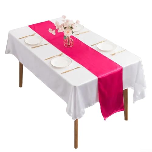 Luxuriöser Satin-Tischläufer, für moderne Hochzeits- und Banketttische (rot) von Aprilsunnyzone