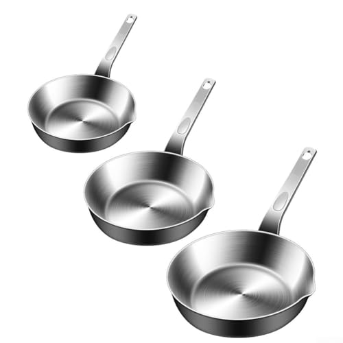 Mini-Edelstahl-Pfanne, perfekt zum Braten eines Eies oder zum Schmelzen für Butter, für Gas und Induktion (M) von Aprilsunnyzone