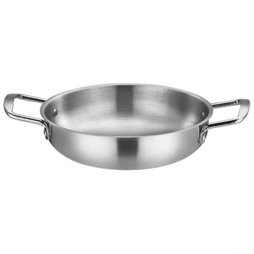 Multifunktionaler 18 cm Ramen Suppentopf Edelstahl Hot Pot für Eintöpfe, Nudeln und mehr mit ergonomischem Design (Silber) von Aprilsunnyzone