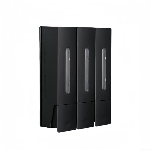 Organized Bath Space with Wall Mounted 400ML Soap Dispenser Pump for Shampoo and Conditioner (Black Three) von Aprilsunnyzone