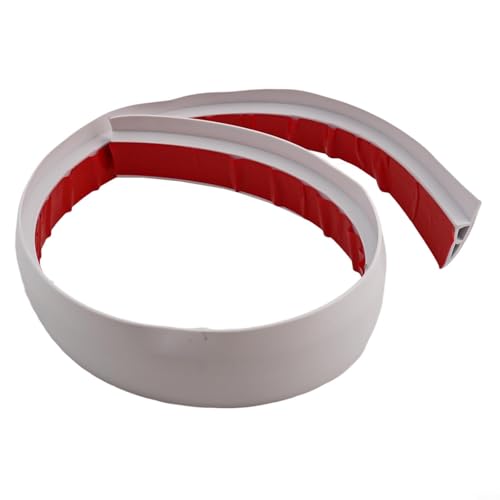 PVC-Boden-Übergangsstreifen, 99 cm Länge, glattes Design für sichere Kanten zwischen verschiedenen Bodenbelägen in Ihrem Raum (weiß) von Aprilsunnyzone