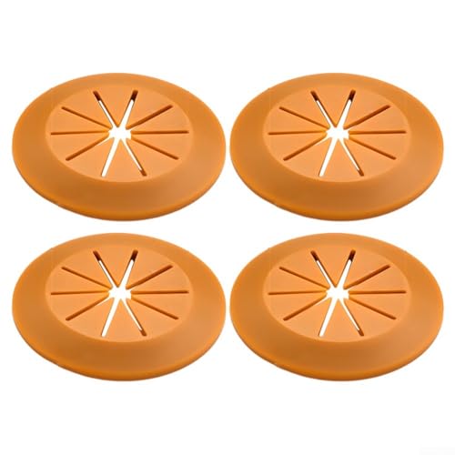 Professionelles Set mit 4 Stück Schreibtisch-Drahtlochabdeckungen für effektive Organisation von Kabeln (braun) von Aprilsunnyzone