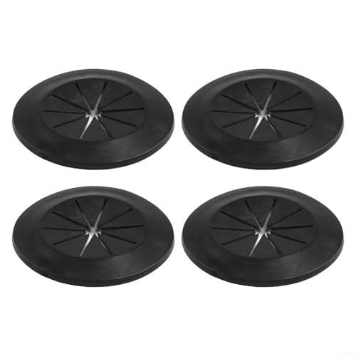 Professionelles Set mit 4 Stück Schreibtisch-Drahtlochabdeckungen für effektive Organisation von Kabeln (schwarz) von Aprilsunnyzone