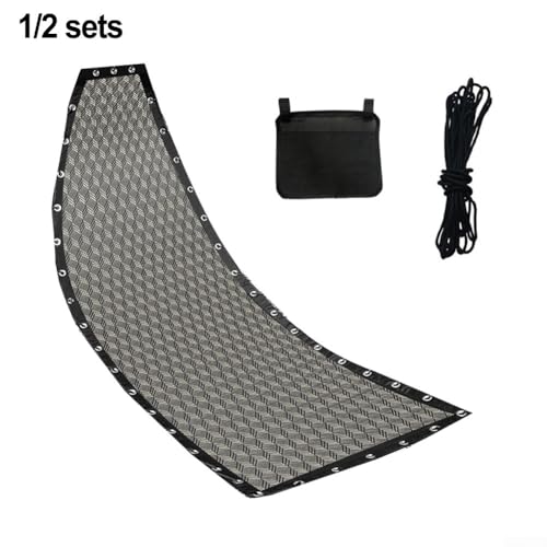 Rhombus Ersatz-Sitztuch für Textilene Schaukelstuhl mit Stoff, kompatibel mit mehreren Hängesessel-Modellen für zuverlässige Nutzung, 64 x 197 x 23 cm (2 Stück mit Taschen) von Aprilsunnyzone
