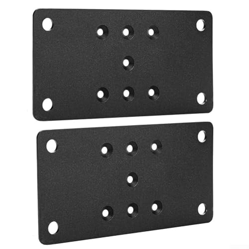 Robuste Stahlpfostengrundplatten 2er-Set für Beton-Terrassensäulen, vorgebohrte Löcher für einfache Montage, geeignet für Decks und Außengeländer 6 5 x 3 5 Zoll von Aprilsunnyzone