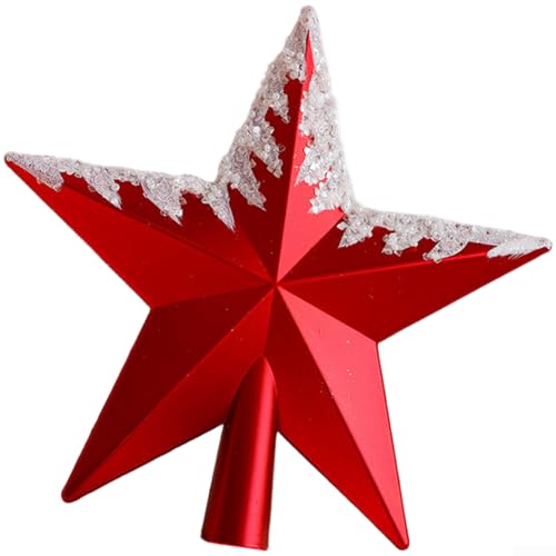 Rote Kunststoff-Weihnachtskugel mit Baumkrone, Stern und Dessert-Donut-Designs für Weihnachtsbäume und Kranz-Displays (F) von Aprilsunnyzone