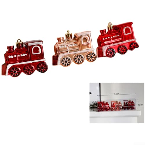 Rote Kunststoff-Weihnachtskugel mit Baumkrone, Stern und Dessert-Donut-Designs für Weihnachtsbäume und Kranz-Displays (G) von Aprilsunnyzone