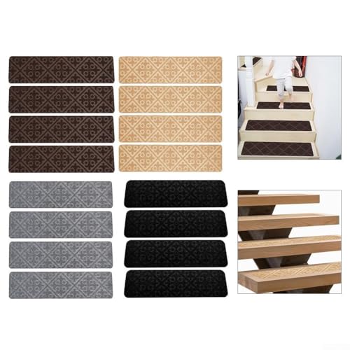 Rutschfeste Stufenmatten sind leicht zu reinigen und passen perfekt auf Ihre Treppe (grau) von Aprilsunnyzone