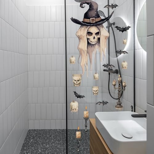 Saisonale Halloween-Wandaufkleber und Fensteraufkleber mit unheimlichen Designs, PVC-Material, das verschiedenen Wetterbedingungen standhält, für den Heimgebrauch von Aprilsunnyzone