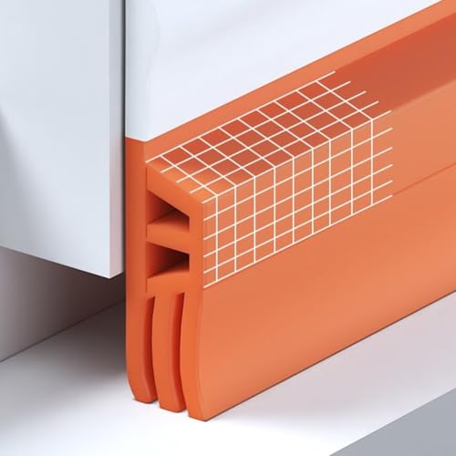 Schiebefensterdichtungsstreifen für winddichten und schalldichten Schutz bei Winterbedingungen (Weiß Orange) von Aprilsunnyzone