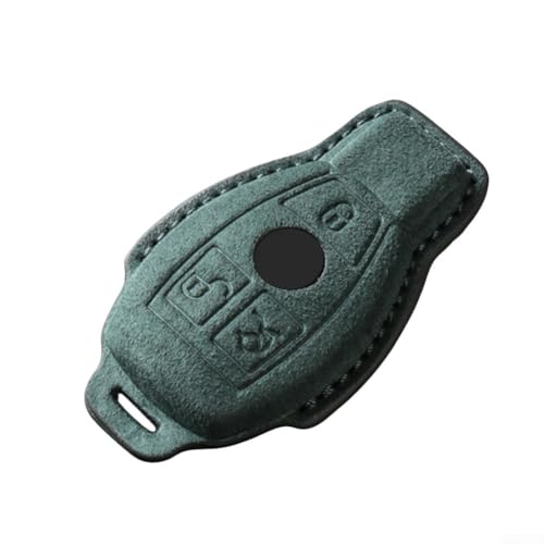 Schlüsselhülle Cover Wildleder Kompatibel mit Für Mercedes Für Benz A B C E CLA CLS GLC GLE Autoschlüssel Schutz (Grün) von Aprilsunnyzone
