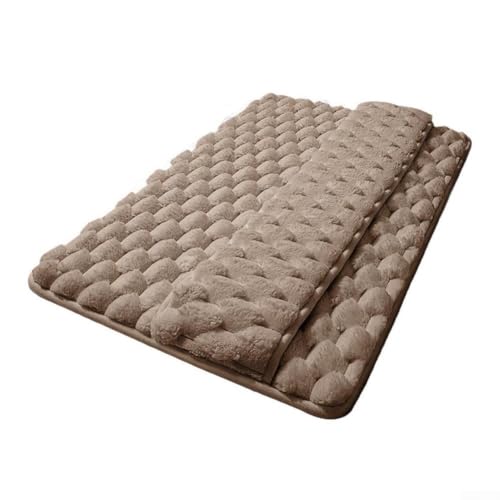 Schnell trocknende Badematte mit rutschfester Unterseite, ultraweiche und saugfähige Polyesterfaser-Bodenmatte (beige) von Aprilsunnyzone