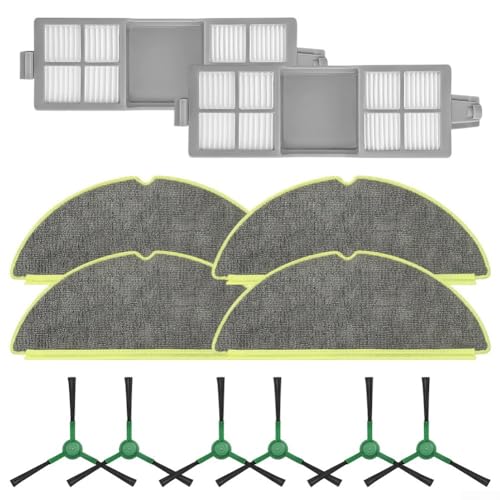Seitenbürsten, HEPA-Filter und Wischmopp-Pads, Ersatz-Set, kompatibel mit Roomba 205 und DustCompactor Staubsaugermodellen von Aprilsunnyzone
