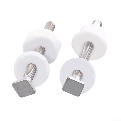 Set mit 2 Edelstahl-WC-Deckelbefestigungsschrauben für zuverlässigen Sitz auf K 3566T U-Modell-Toiletten mit vibrationsdämpfenden Gummi-Muttereinsätzen von Aprilsunnyzone
