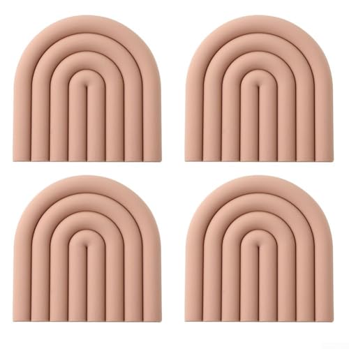 Silikon-Untersetzer-Set, hitzebeständig, für Töpfe und Pfannen (Mehl), 4 Stück von Aprilsunnyzone