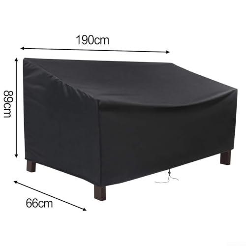 Strapazierfähiges 210D-Oxford-Gewebe für Gartenbank, mit wasserdichtem PVC-Futter und verstellbaren Gurten für Stabilität (190 x 66 x 89 cm) von Aprilsunnyzone