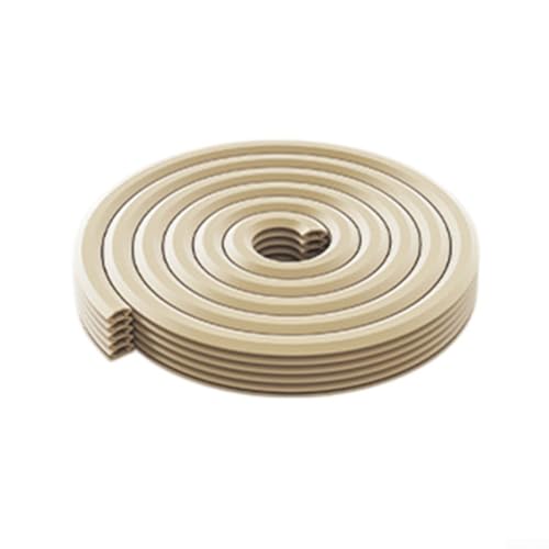 TPE-Türdichtungsstreifen, verstellbar, 6 m Länge für effektive Schalldämmung, Winddichtigkeit und Staubblockierung (Beige) von Aprilsunnyzone