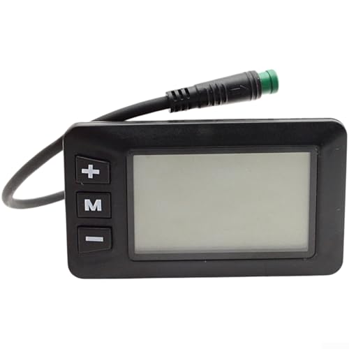 Tachometer für G51 mit LCD-Display, wasserdicht, für E-Bike und Roller, mit 5-Kern-Anschluss, unterstützt 24 V, 36 V, 48 V, einstellbare Geschwindigkeitseinheiten und Hintergrundbeleuchtung von Aprilsunnyzone