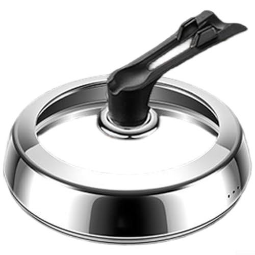 Topfdeckel aus 304 Edelstahl in verschiedenen Größen mit gehärtetem Glas, Dampfbelüftung und hitzebeständigem Griff für sicheres Kochen auf Woks, Dampfgarern und Suppentöpfen (30 cm) von Aprilsunnyzone