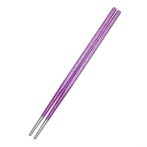 Tragbare 230 mm Ti Essstäbchen, ideal für Camping und Picknick, leicht zu pflegen und zu reinigen (lila) von Aprilsunnyzone