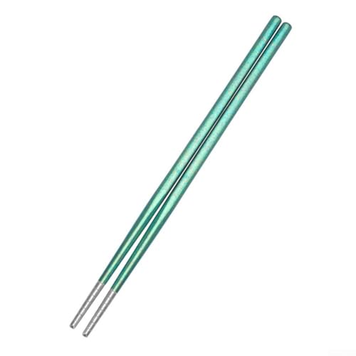 Tragbare und stilvolle Titan-Essstäbchen, 230 mm, leicht, für Mahlzeiten im Freien (grün) von Aprilsunnyzone