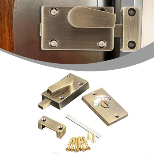 Türschloss aus Zinklegierung mit Belegungsanzeige für Privatsphäre im Badezimmer, wendbarer Riegel für 12 18 mm Türen, freistehendes Display für öffentliche und häusliche Toiletten von Aprilsunnyzone