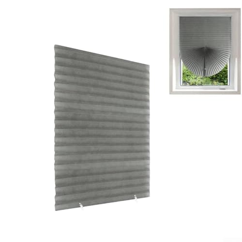 Verdunkelungsrollos ohne Werkzeug mit faltbarem Design, perfekt für Privatsphäre, Grau von Aprilsunnyzone