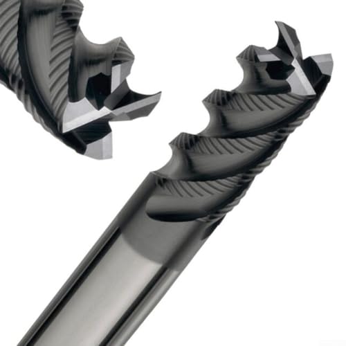 Vollhartmetall-Schruppfräser mit 4 Zähnen, AlTiN-Beschichtung, für HPC-Anwendungen (12 mm) von Aprilsunnyzone