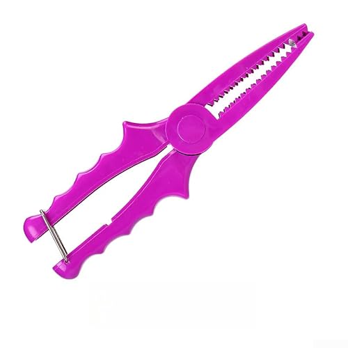 WEIHE Tragbare Angelzange aus ABS-Kunststoff, leichter Fischgreifer mit rutschfestem, ergonomischem Griff für sichere und bequeme Fischhandhabung (lila) von Aprilsunnyzone