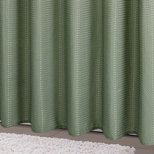 Wasserdichtes Textil für Duschvorhang mit 12 Haken für einfache Installation in jedem Badezimmer (grün) von Aprilsunnyzone
