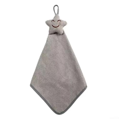 Weiches und sanftes Korallen-Fleece-Handtuch, perfekt zum Abwischen von Händen und Haushaltsaufgaben (grau) von Aprilsunnyzone