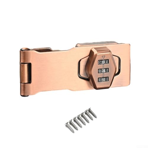 Zahlenschloss aus Zinklegierung für Schränke und Schubladen, sicherer Passwort-Mechanismus für einfachen Zugang (10,2 cm rot antik) von Aprilsunnyzone
