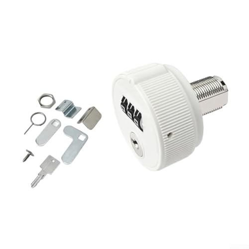 Zuverlässiges Zahlenschloss mit Schlüssel, perfekt für Schubladen und verschiedene Aufbewahrungslösungen (30 mm, weiß) von Aprilsunnyzone