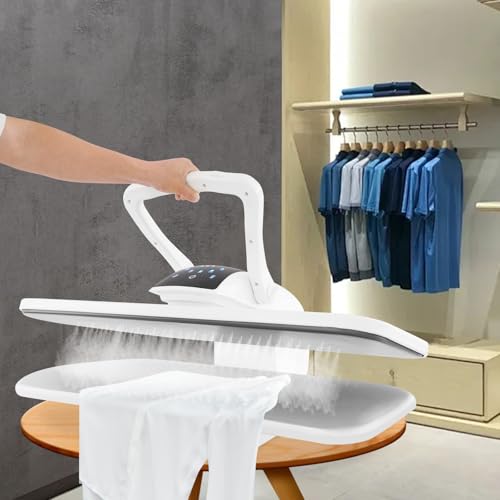 Apriltop Dampfbügelpresse 90-200°C, 2200W 220-240V Dampfbügelstationen mit 1000 ml Wasserbehälter, Optionaler Modus (Nylon, Seide, Wolle, Baumwolle, Leinen), 91.4x53x26 cm (Weiß) von Apriltop