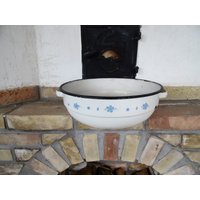 12.8 Durchmesser Emaille Schale Für Küchenutensilien Und Gartendeko-Dorfdekor-Mutter Geschenk-Blume-Obstschale-Balkon Ornament-Blau von AproShop
